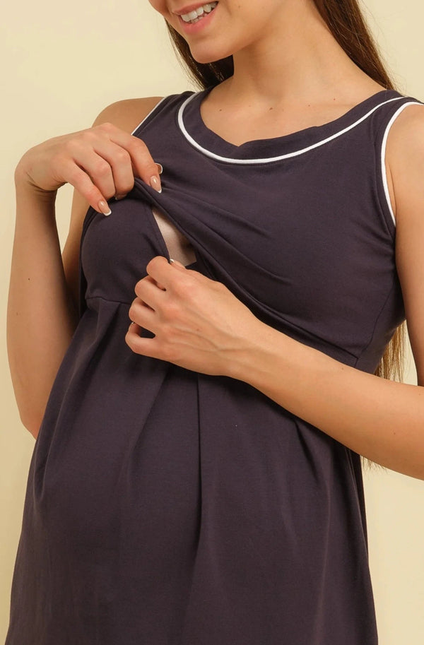 Памучна рокля за бременни и кърмещи
